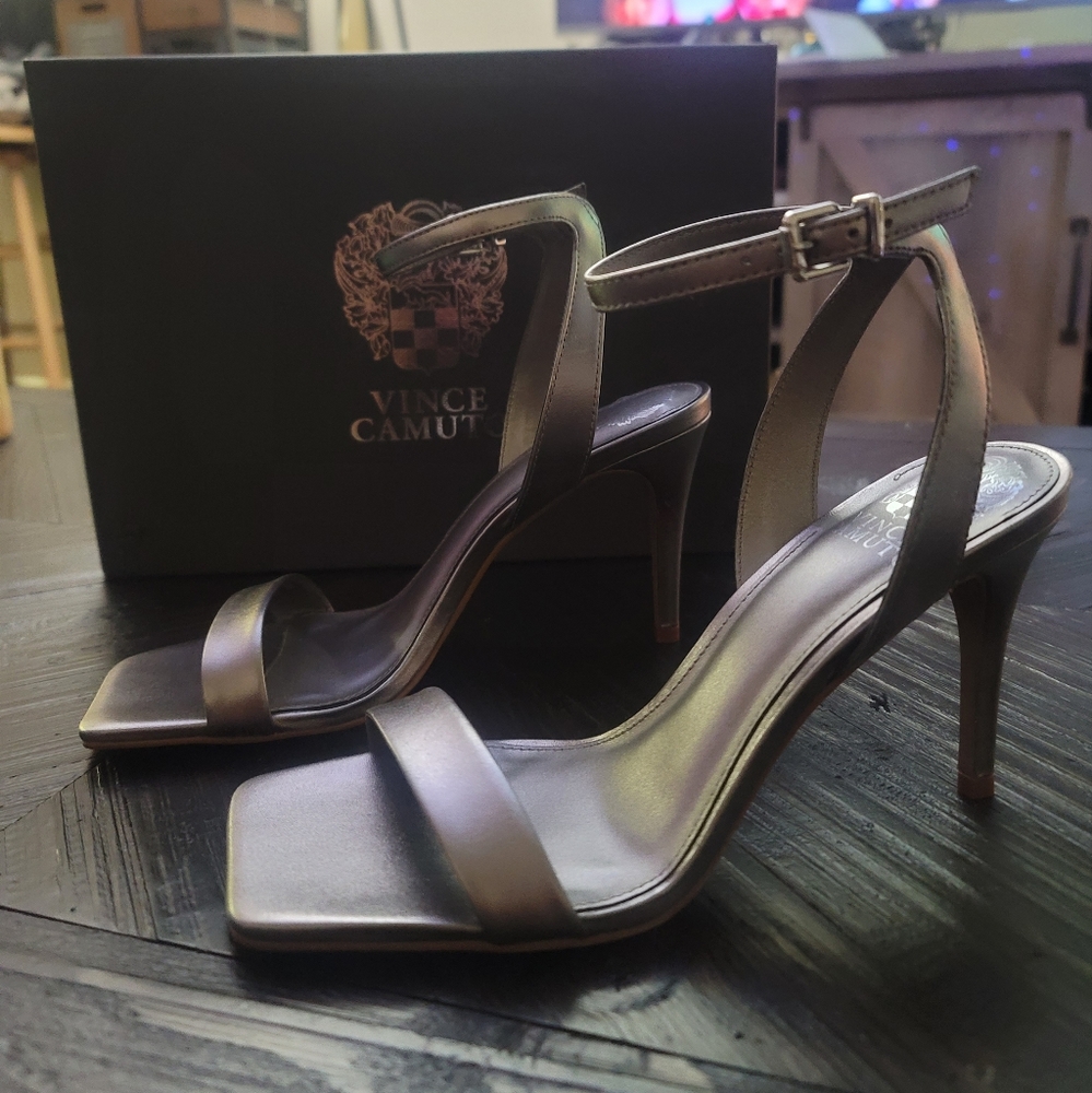 Metallic heels